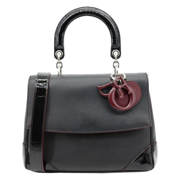 Christian Dior  Be Dior Flap Small Smooth Calfskin Leather Tote Bag Black - Picture 1 of 14